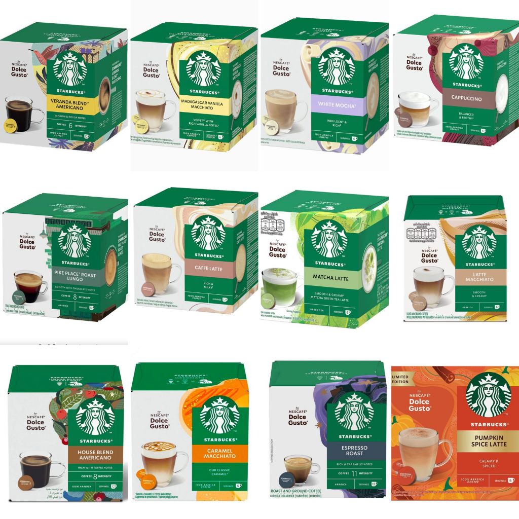 

Nescafe Dolce Gusto NDG Starbucks Coffee Capsule Latte Macchiato Caramel Cappuccino Americano