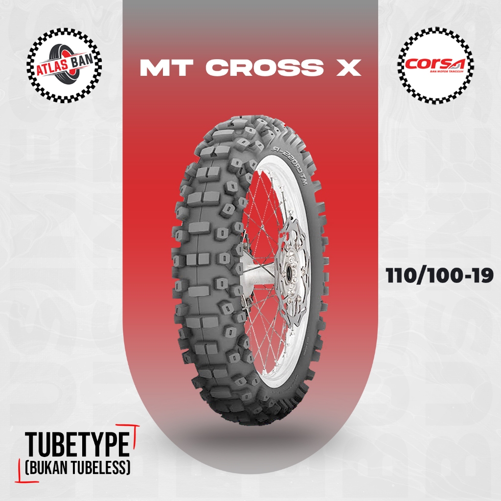 Ban Motor TRAIL CORSA MT CROSS X 110/100 Ring 19 Non Tubeless (FREE WRAPPING & PENTIL)