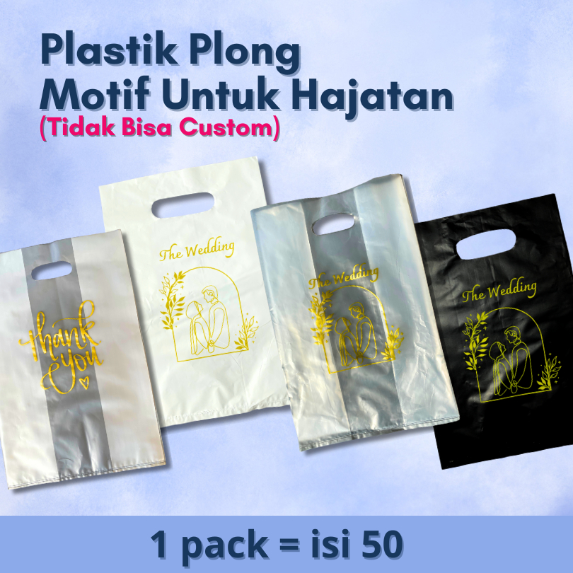 

50 PCS PLASTIK THE WEDDING THANK YOU NIKAHAN HAJATAN