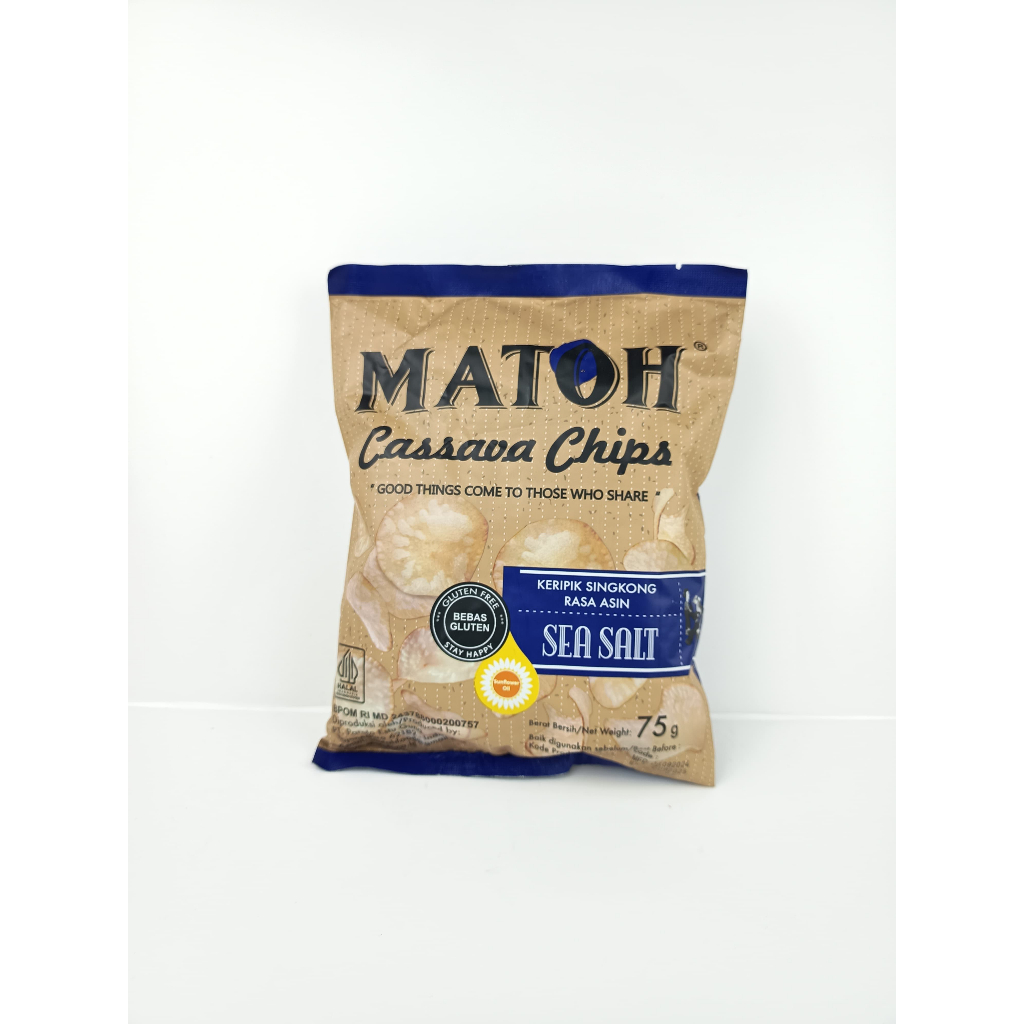 

Matoh Cassava Chips Seasalt 75Gr Keripik Singkong Rasa Asin Food Snacks