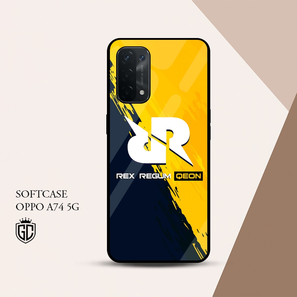 [GM03]  Case Glossy Case NEW | OPPO A74 5G | CASE KEKINIAN LUCU |  Casing Hp Kilau Motif RRQ