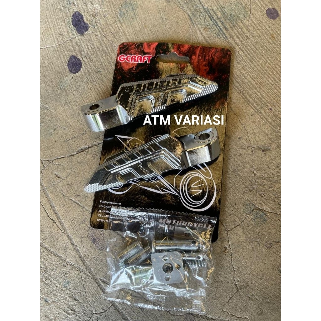 FOOT STEP G-CRAFT NEW VIETNAM INJAKAN KAKI BELAKANG UNIVERSAL MOTOR HONDA DAN YAMAHA BEAT SCOOPY FIN