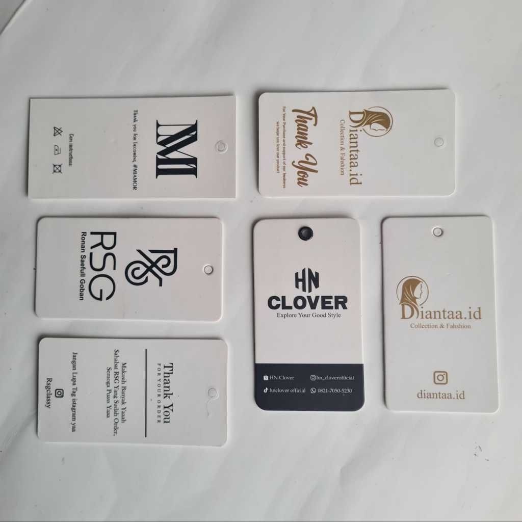 

Hangtag Kustom Hangtag 700gsm Label Produk Label Kain Custom Desain Hangtag Unik Hangtag Fashion Label Branding Aksesori Pakaian Custom Tags Indonesia Tag Nama Kustom