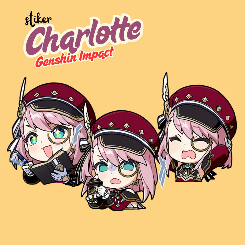 

Stiker Charlotte Genshin Impact | Sticker Charlotte Genshin Impact Vinyl Glossy Anti Air