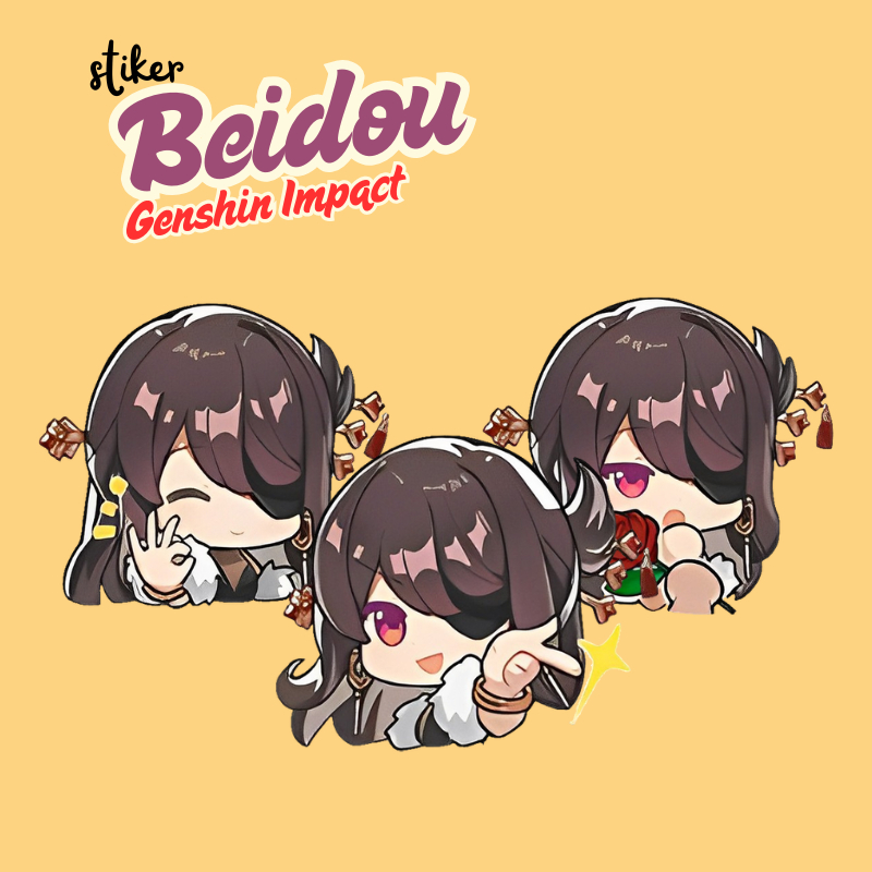 

Stiker Beidou Genshin Impact | Sticker Beidou Genshin Impact Vinyl Glossy Anti Air