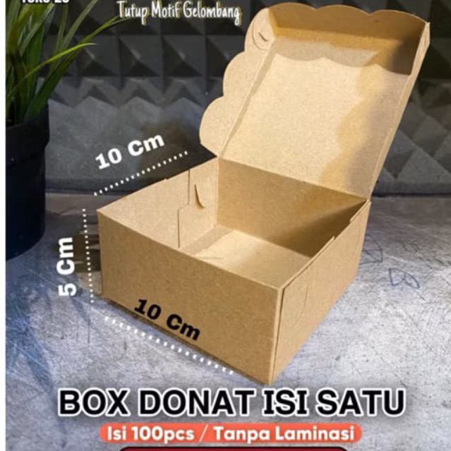 

Kotak Donat / Box Donut Kraft Coklat Polos