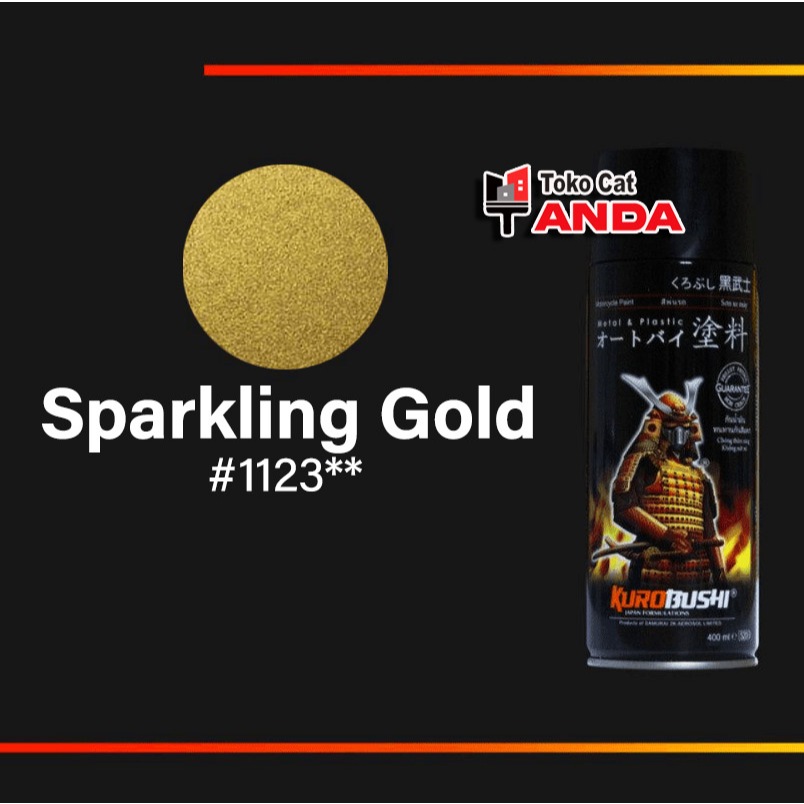 Samurai Paint Sparkling Gold 1123 PROMO - Cat Semprot Emas cat emas velg