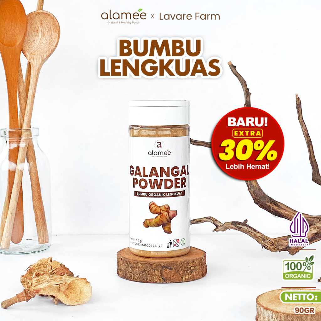 

ALAMEE Lengkuas Bubuk Asli Galangal Seasoning Powder Murni Tanpa Campuran Bumbu Dapur Tabur 90g BUMA