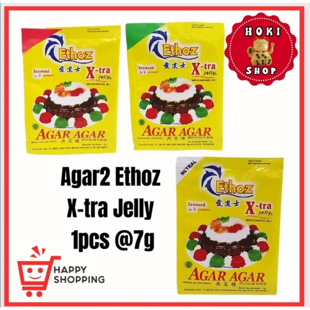 

Ethoz Agar Agar Extra Jelly 1pcs @7gr / Agar Jelly / Jelly Agar / Agar Jeli