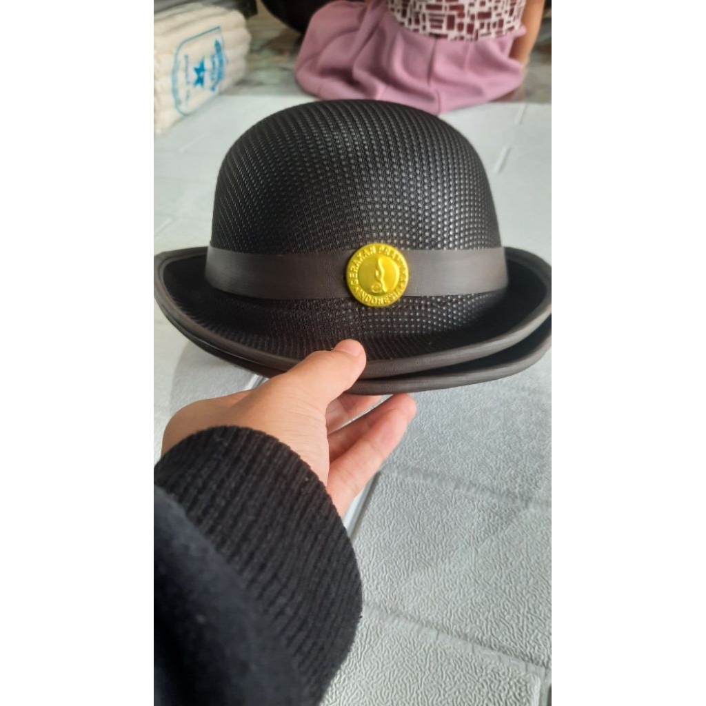 topi boni/topi pramuka/topi pramuka anak perempuan/topi bundar pramuka