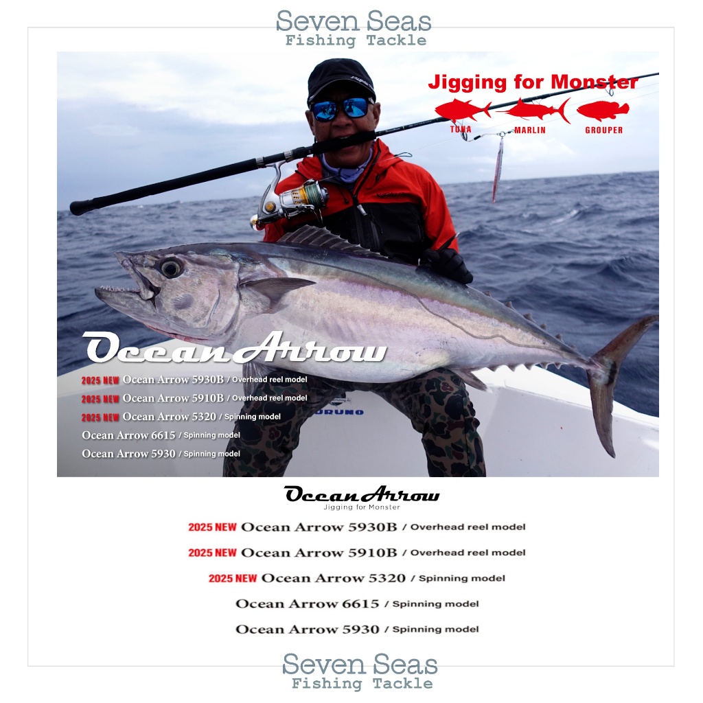 Ripple Fisher Ocean Arrow 2025 Jigging Rod Joran Pancing