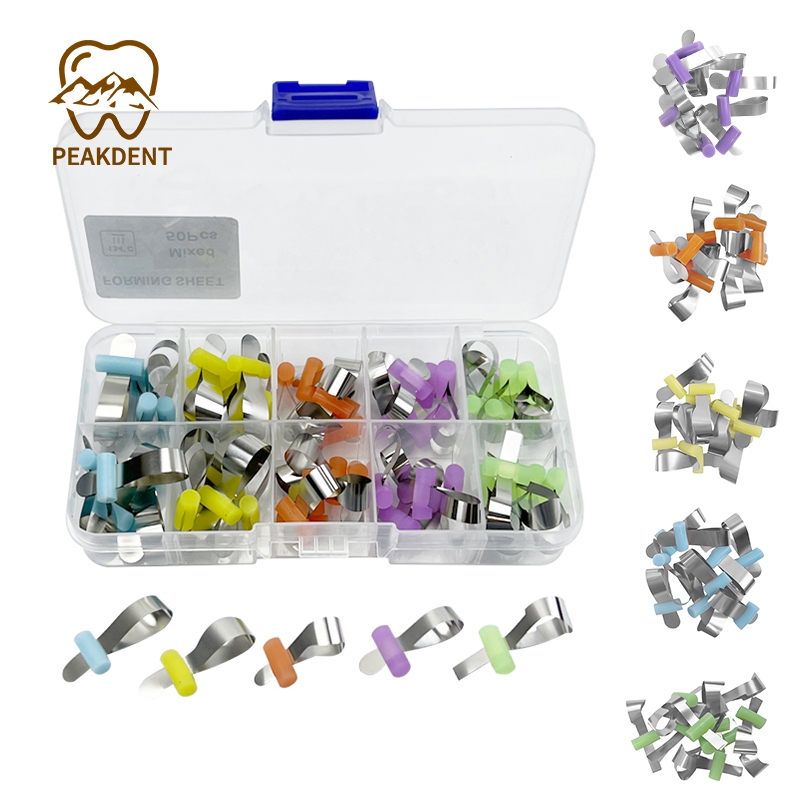 50pcs/box Dental matrix band anterior matriks band interproximal clip holder gigi