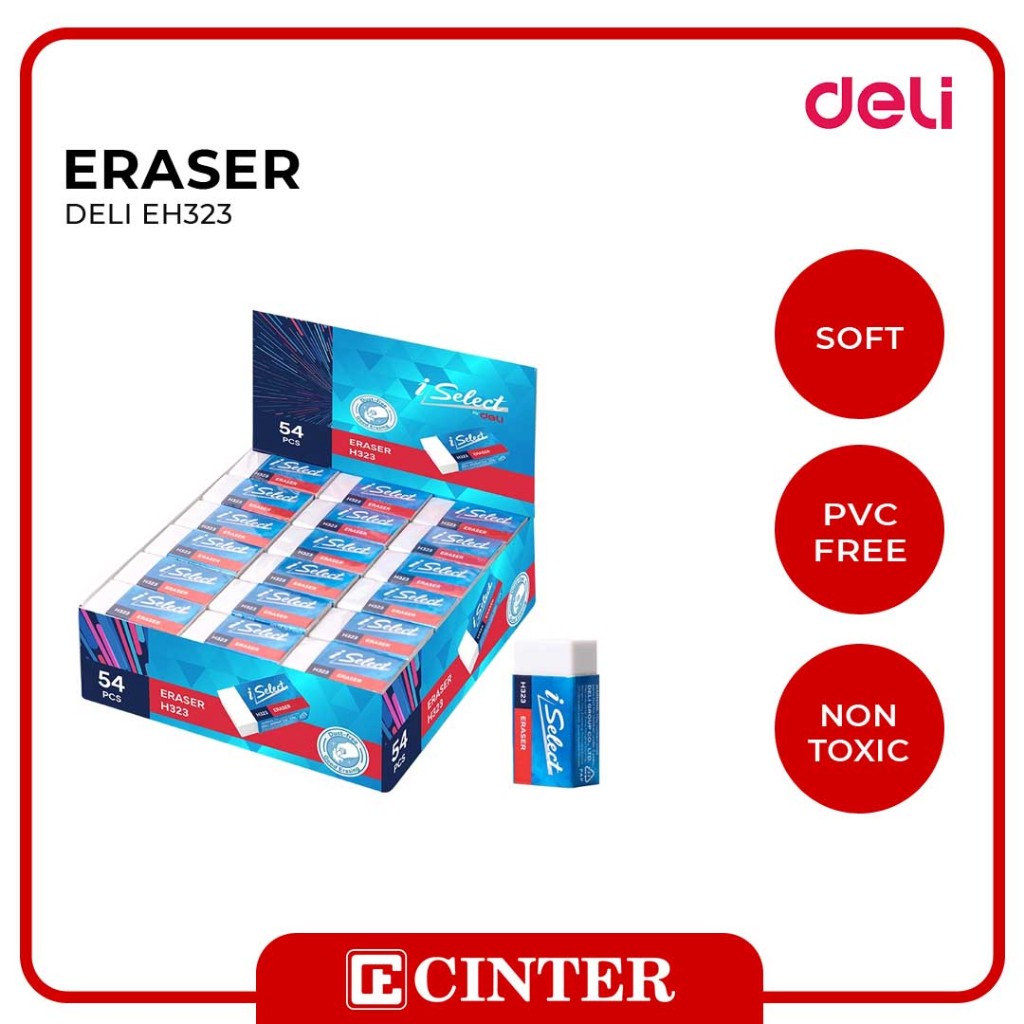

DELI - PENGHAPUS PENSIL / KARET KOREKSI / SETIP / ERASER EH323 WHITE