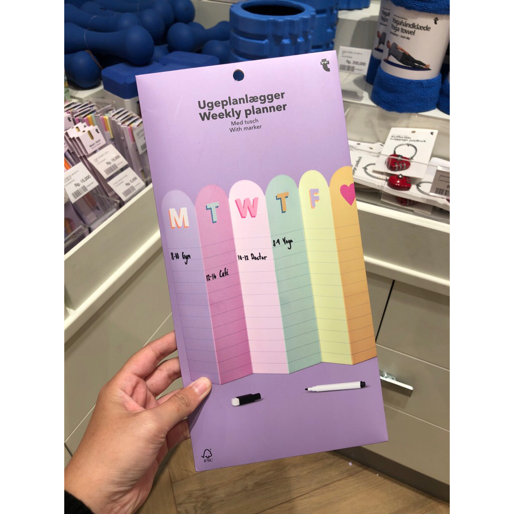 

[JASTIP FLYING TIGER] Weekly Planner Simple With Marker