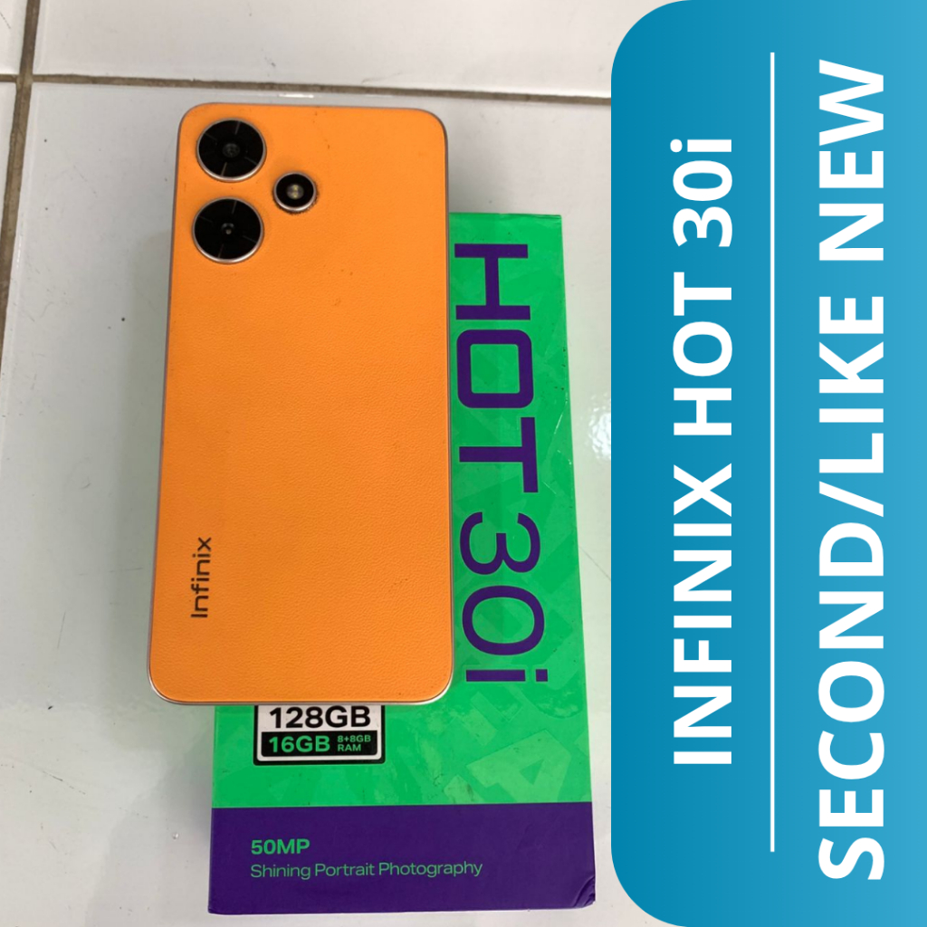 Infinix HOT 30i/HandPhone Infinix HOT 30i/RAM 8/128 GB/Bekas/Second/Like New