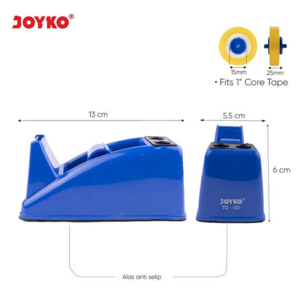 

TAPE DISPENSER TD-102 JOYKO / TAPE CUTTER TD102 / PEMOTONG PITA PEREKAT