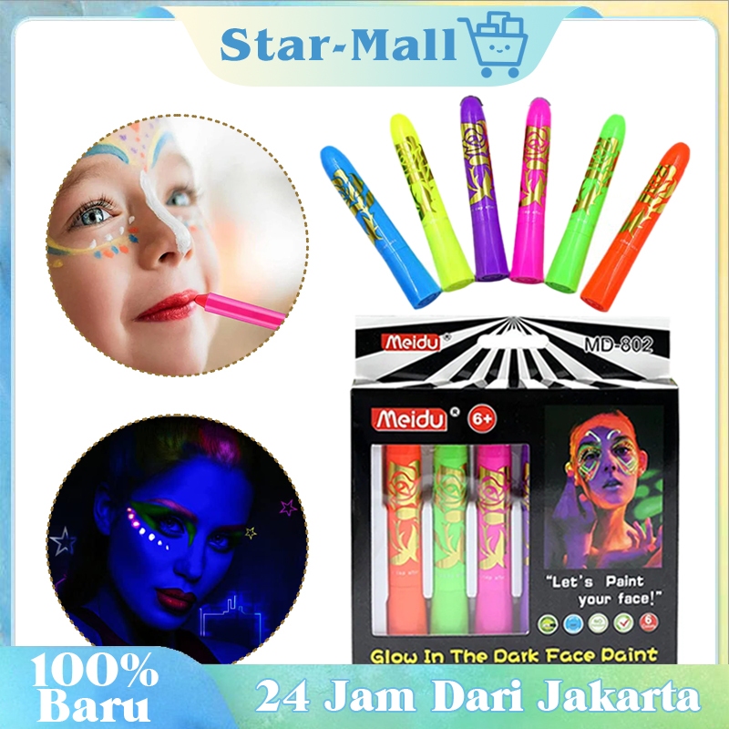 

Face Painting Glow In The Dark Krayon / Cat Wajah / Face Painting Halloween