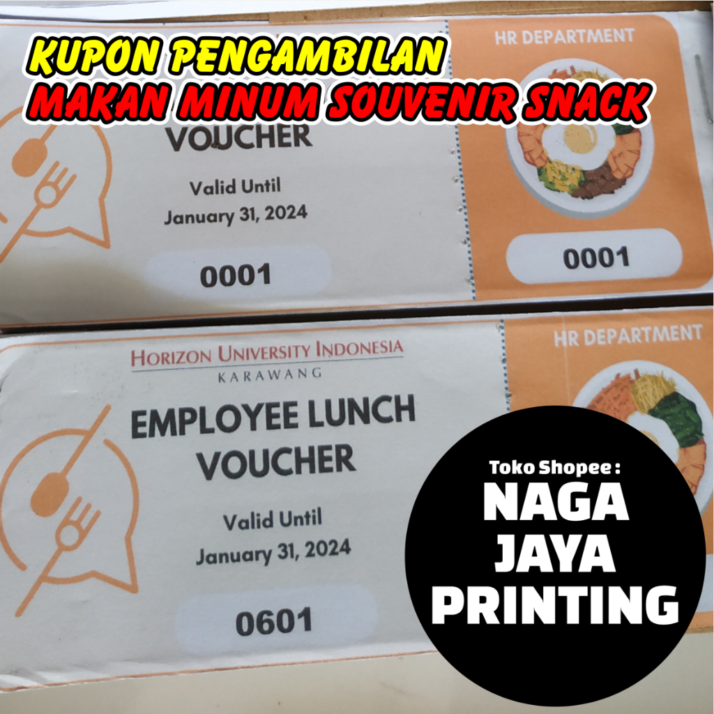 

KUPON PENUKARAN MAKAN / KUPON PENUKARAN SNACK / KUPON PENUKARAN MINUM / KUPON PENUKARAN SOUVENIR