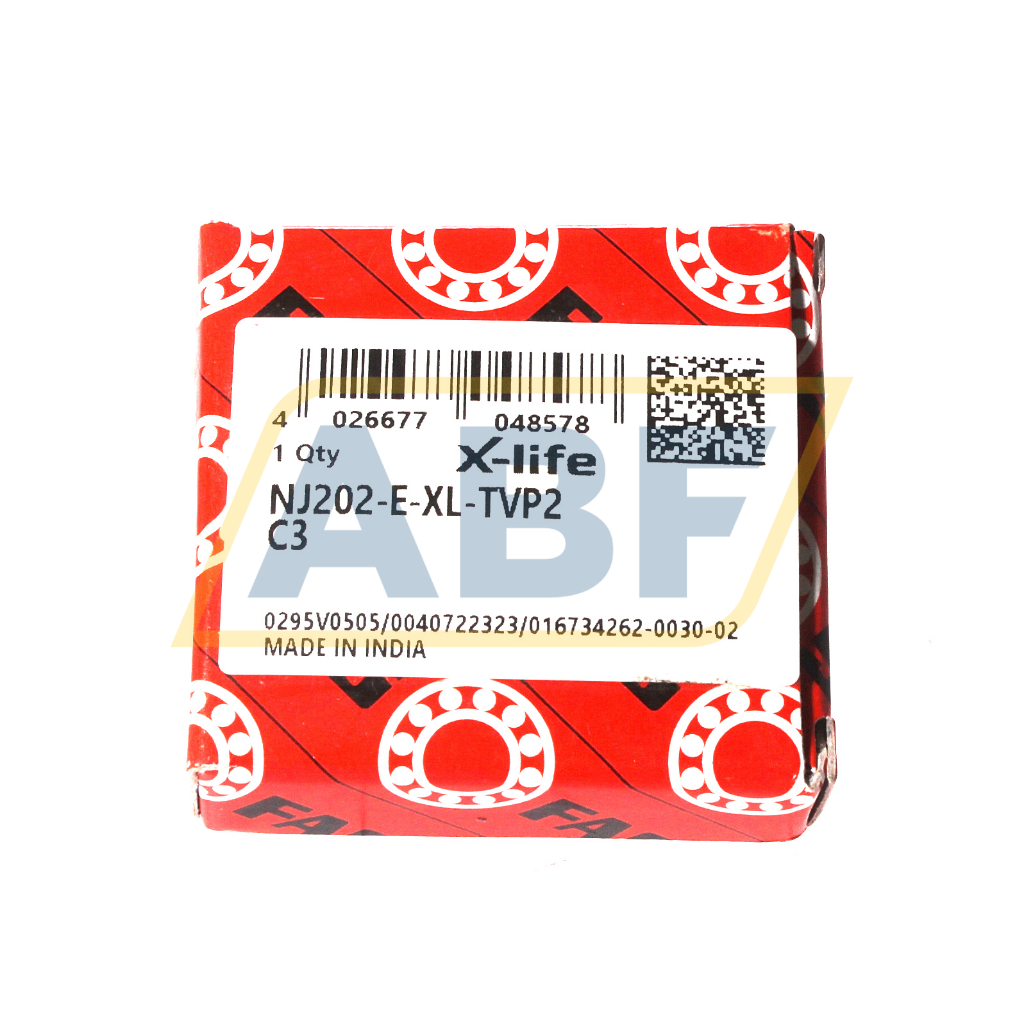 Cylindrical Roller Bearing Single Row NJ 202-E-XL-TVP2-C3 FAG ORIGINAL