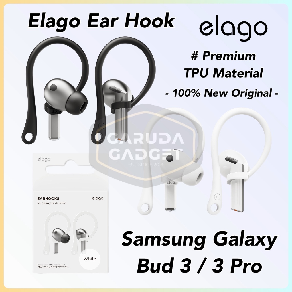 Elago Ear Hook Samsung Galaxy Buds 3 / 3 Pro Premium TPU Earhooks for Sport Running Gym Bicycle Drop
