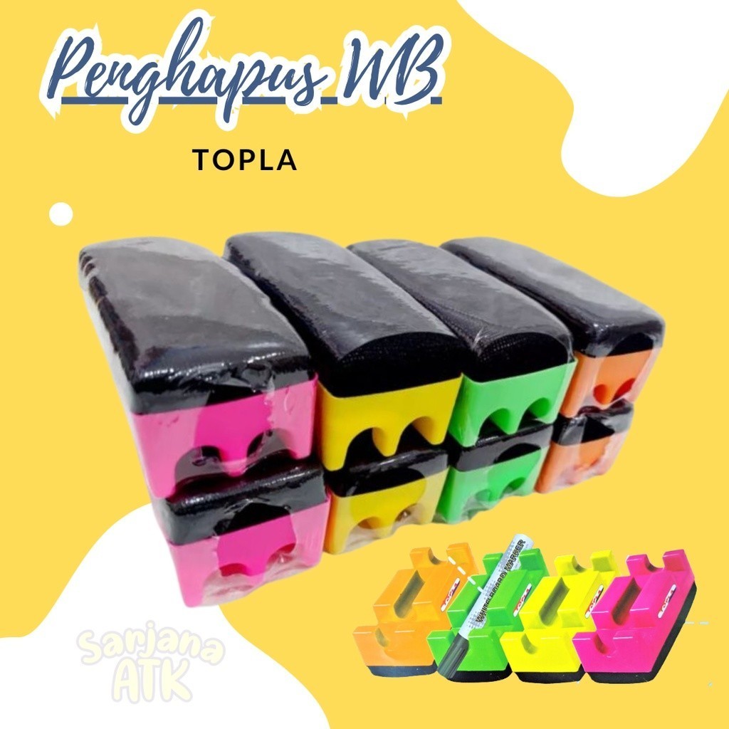 

PENGHAPUS PAPAN TULIS WHITEBOARD TOPLA 308 BESAR TERMURAH GROSIR 12PCS