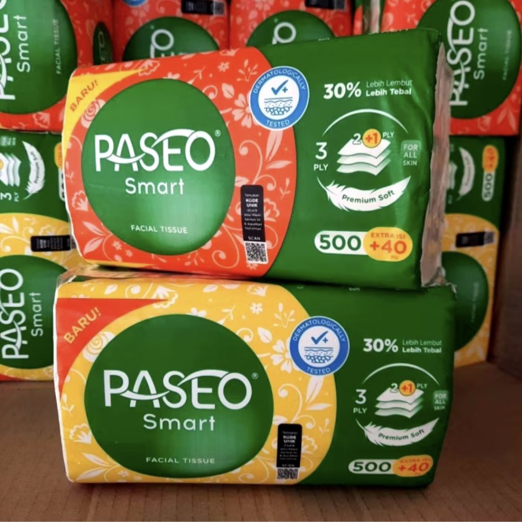 Tisu Paseo Tissue Paseo Smart Facial Tissue 500 Sheets