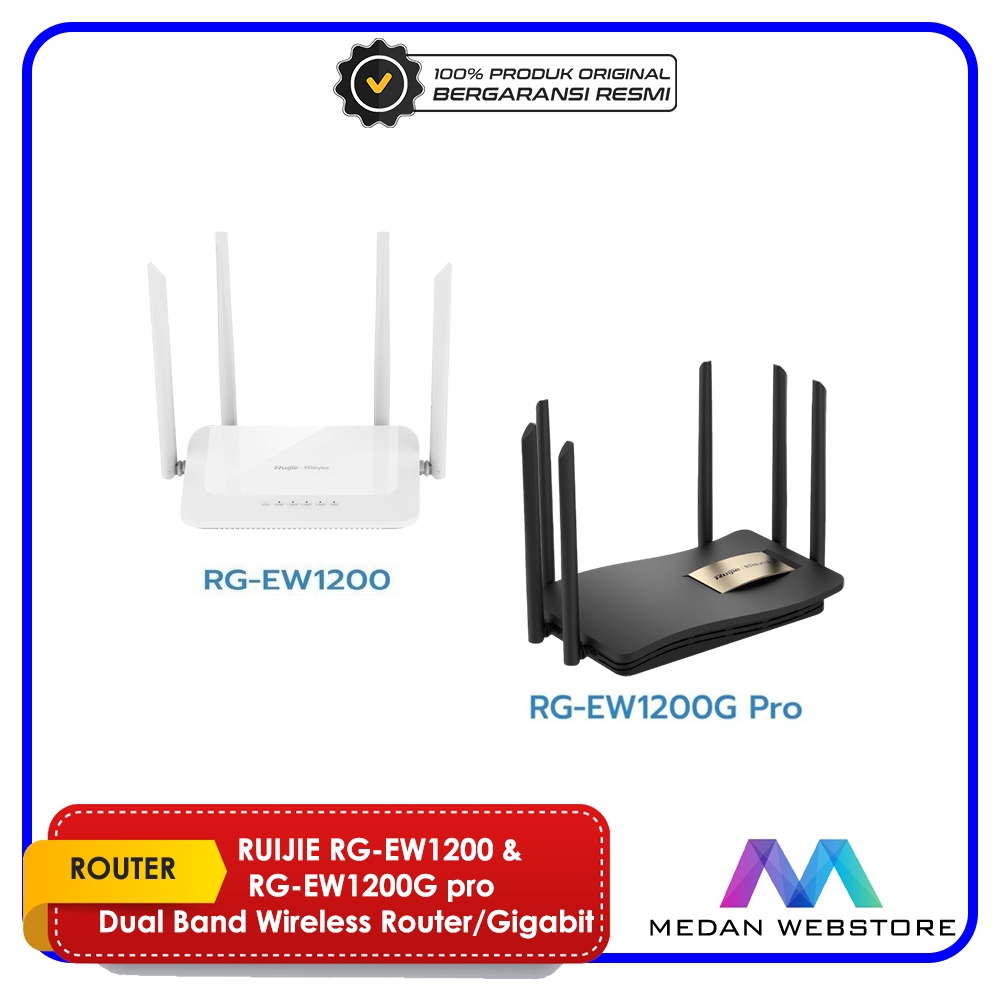 Router Wireless Gigabit RUIJIE RG-EW1200 & RG-EW1200G pro Dual Band