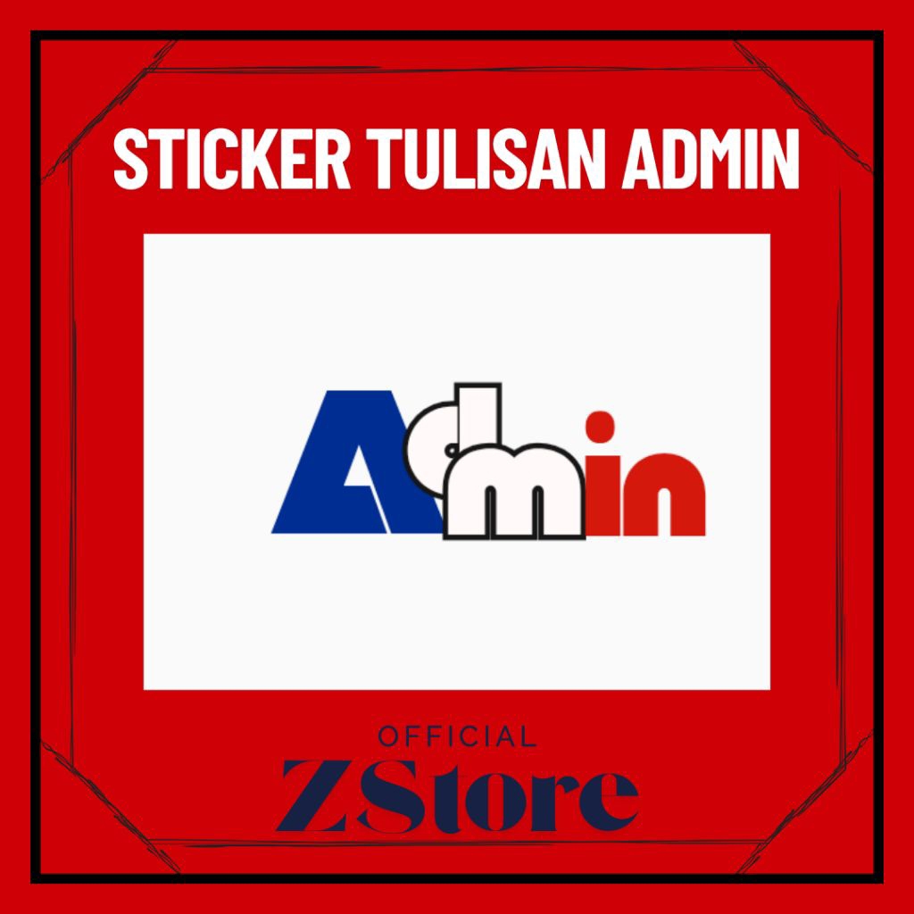 

sticker tulisan ADMIN 10x7cm