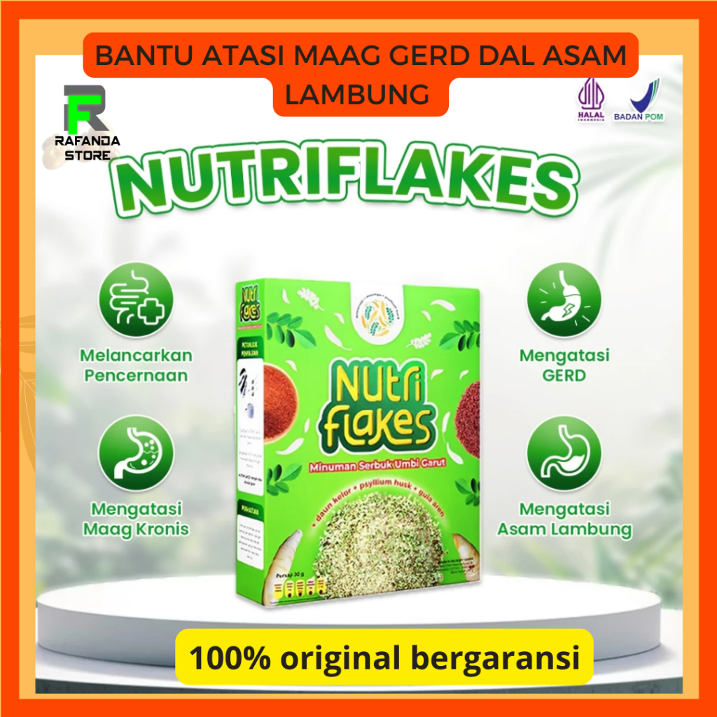 

Nutriflakes Sereal Umbi Garut Solusi Asam Lambung, Gerd & Mag 100% Original 1 Box
