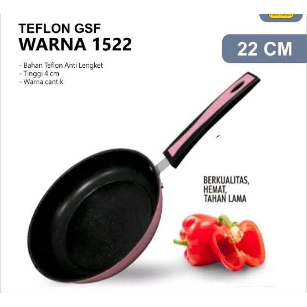 lTeflon anti lengket GSF 22cm /Teflon anti lengket/Teflon goreng/ Penggoreng Telur