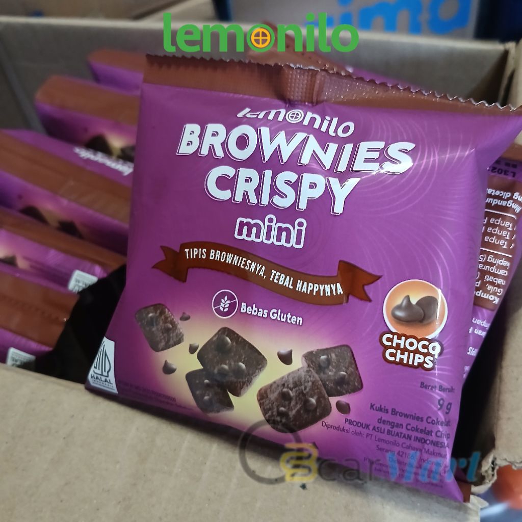 

lemonilo brownies crispy mini 1 renceng 10pcs @ 9gr