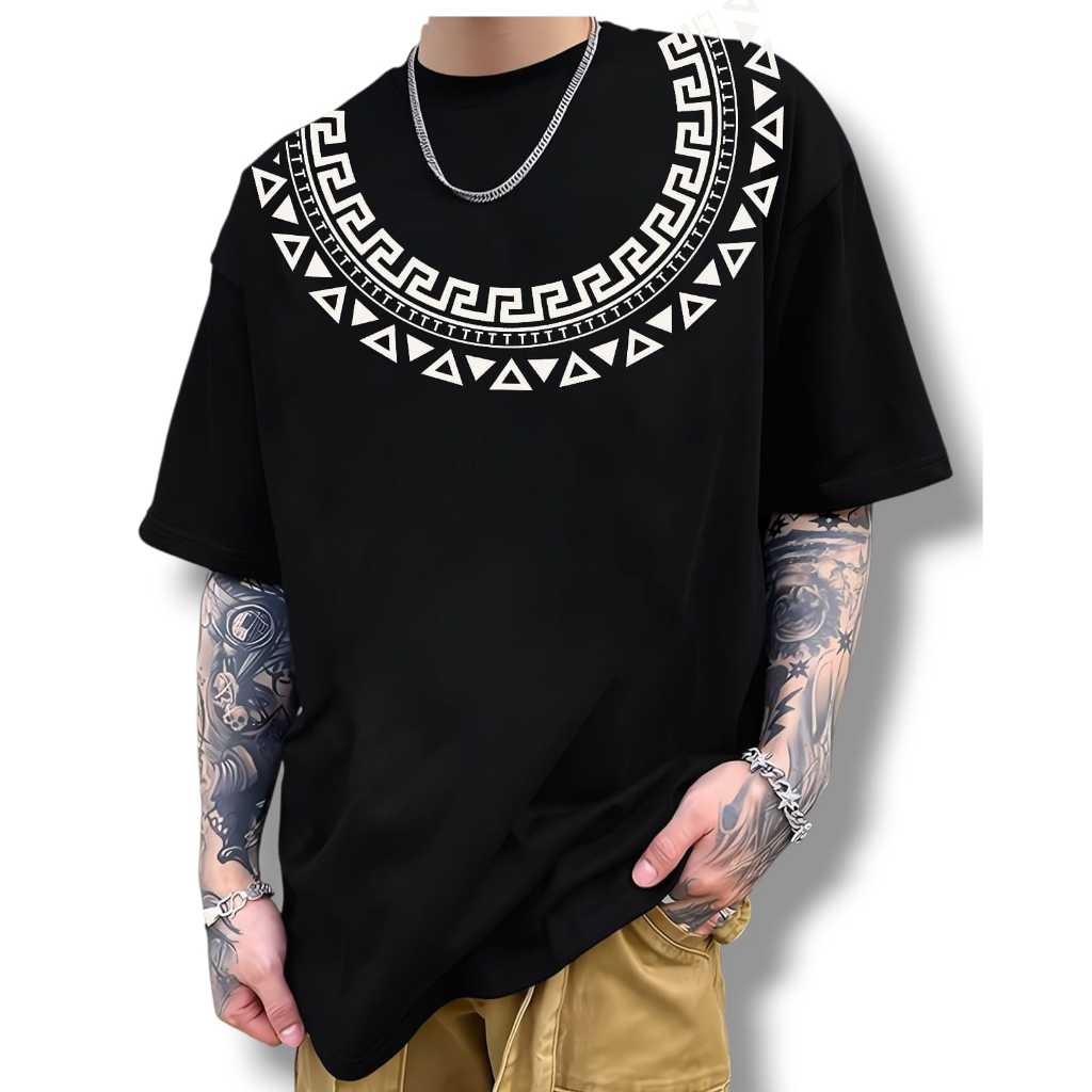 Kaos JUmbo distro pria dewasa terbaru batik kalung keren terbaru unik