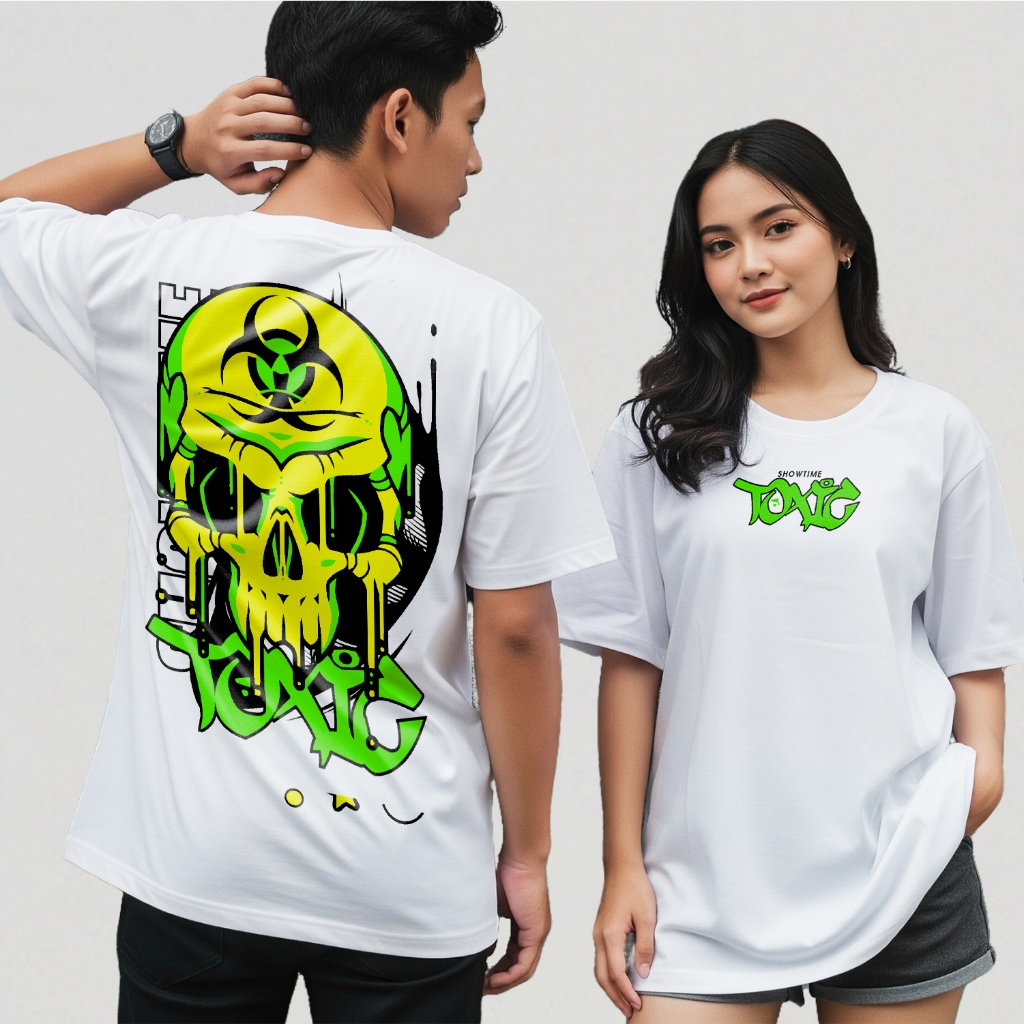 Kaos Pria Distro TOXIC Premium Lengan Pendek Keren / Kaos Streetwear / Baju Distro Pria