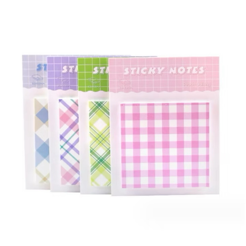 

SK210 - Sticky notes motif kotak kotak isi 30 lembar / sticky notes plaid motif