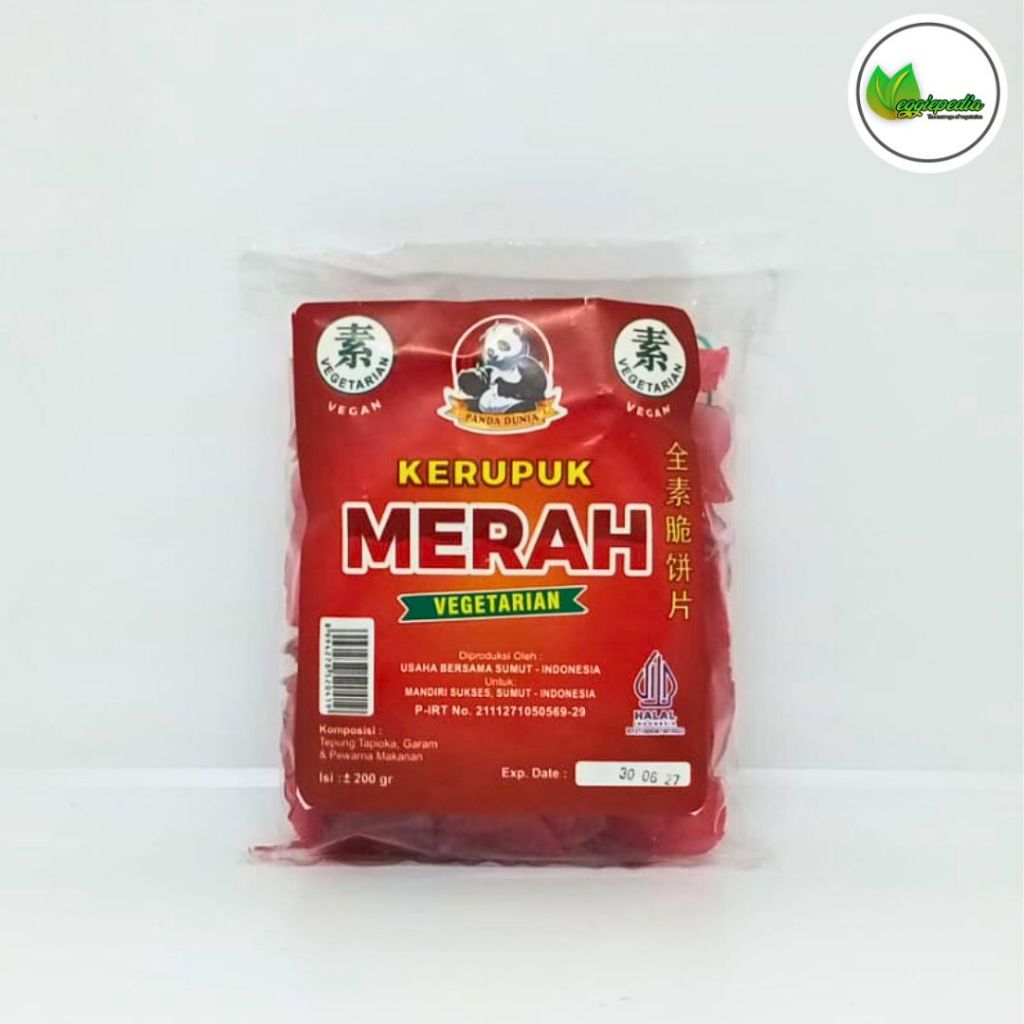 

Kerupuk Merah Putih Panda Vegan Vegetarian