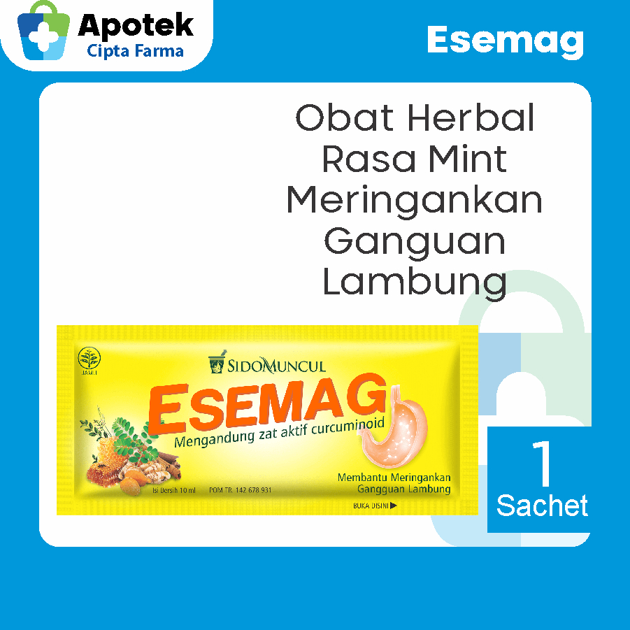 Esemag Sidomuncul Sido Muncul Rasa Mint Curcuma Kunyit Madu Sodium Benzoat Obat Lambung Madu Herbal 