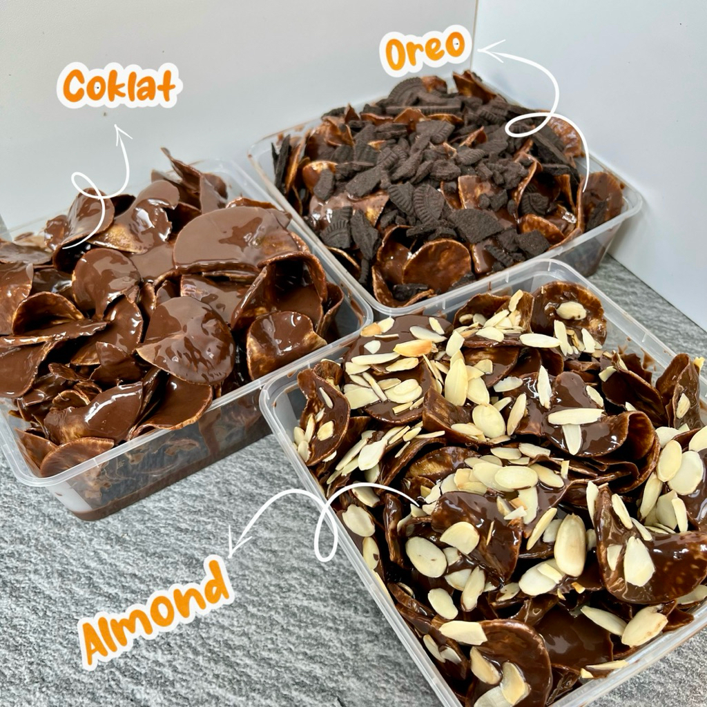 

keripik singkong lumer cassava chips box FULL COKLAT