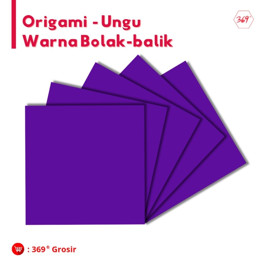 

369 - Origami / Kertas Lipat Warna UNGU / PURPLE