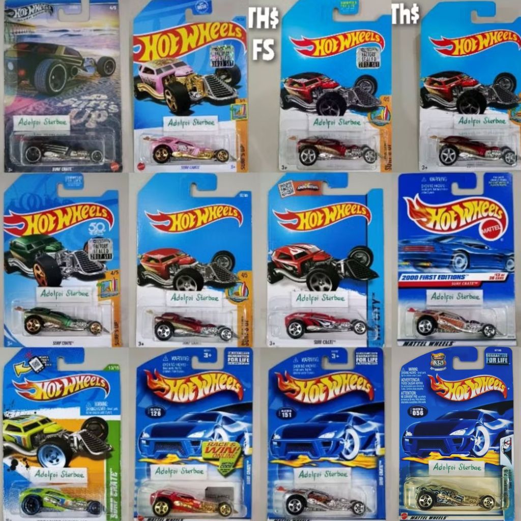 hotwheels hot wheels surf crate surf's up hw city treasure hunts '12 th reg thr regular treasure hun