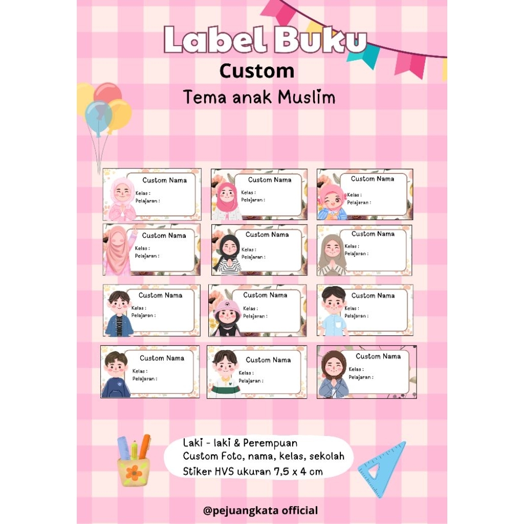 

Label Buku custom
