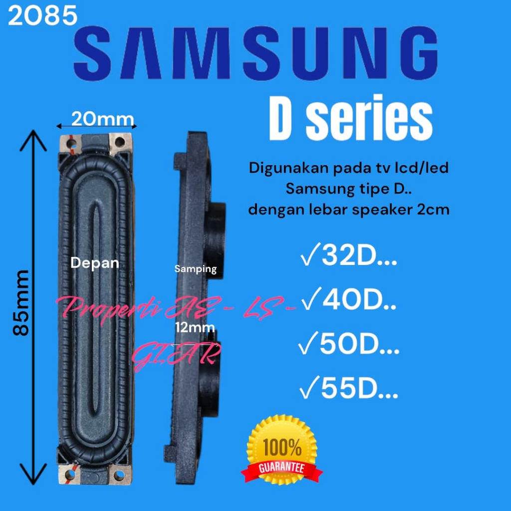 1 PC SPEAKER TV LCD LED SAMSUNG  F SERIES D SERIES UA32F 32D 40F 40D 50F 50D 60F 60F
