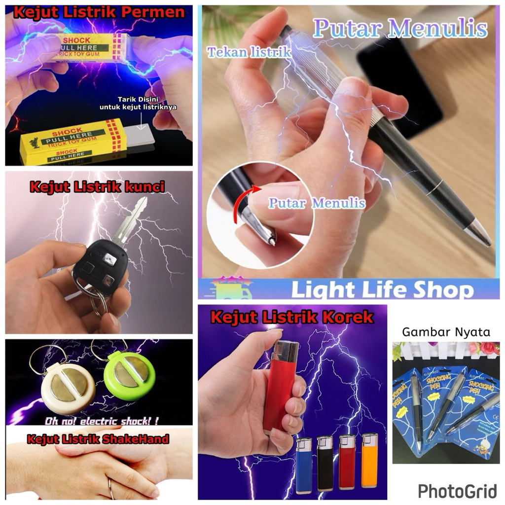 Korek Setrum Prank / Mainan Korek api Kejut Listrik / kunci prank kejut listrik / Prank Permen Karet