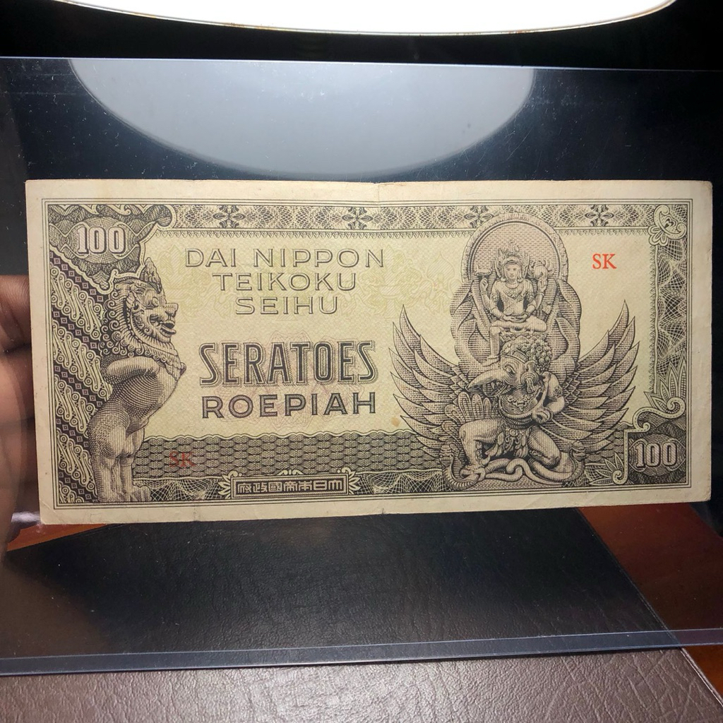 Uang Kuno Rp. 100 Jaman Jepang 1942 Asli