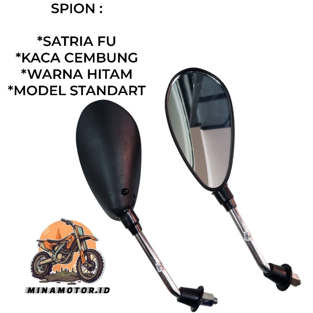 TAKA Spion Satria FU Hitam Cembung Sparepart Aksesoris Variasi Sukucadang Motor
