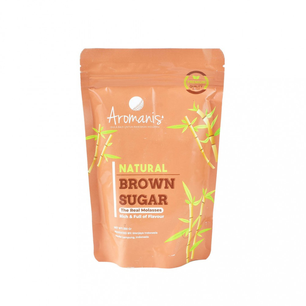 

Aromanis Brown Sugar / Gula Merah / Natural Brown Sugar / Tebu / Molasses 250 gr