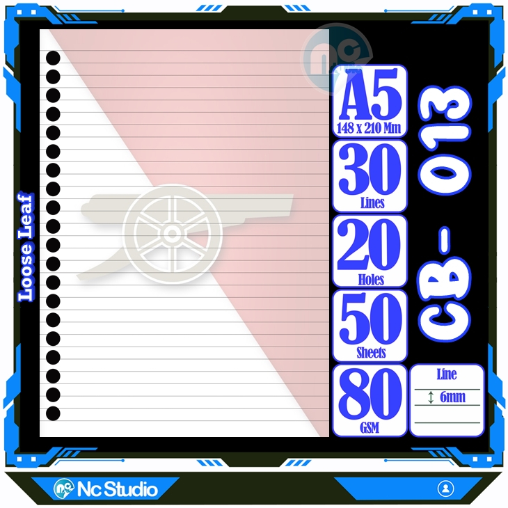 

Loose leaf Kertas binder A5 Isi 50 Lembar Polos karakter Klub Bola Sepak Bola Arsenal Barca real Madrid Mu Machester United Juventus Persib Persija Logo Buku Refil isi ulang lucu warna warni bergambar garis Repil Vol-3