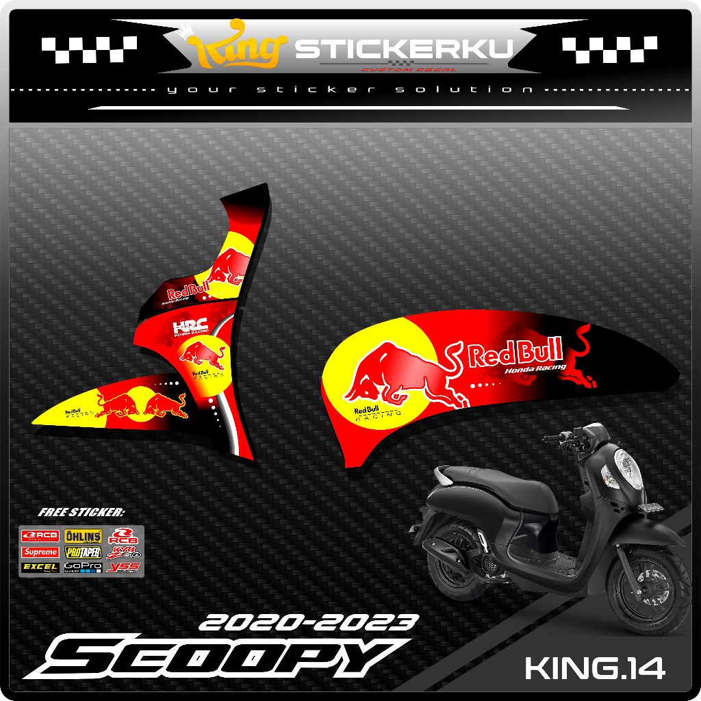 (COD) Stiker Scoopy New 2020-2023 Decal Striping Standar Scoopy New Premium Racing. KS.014