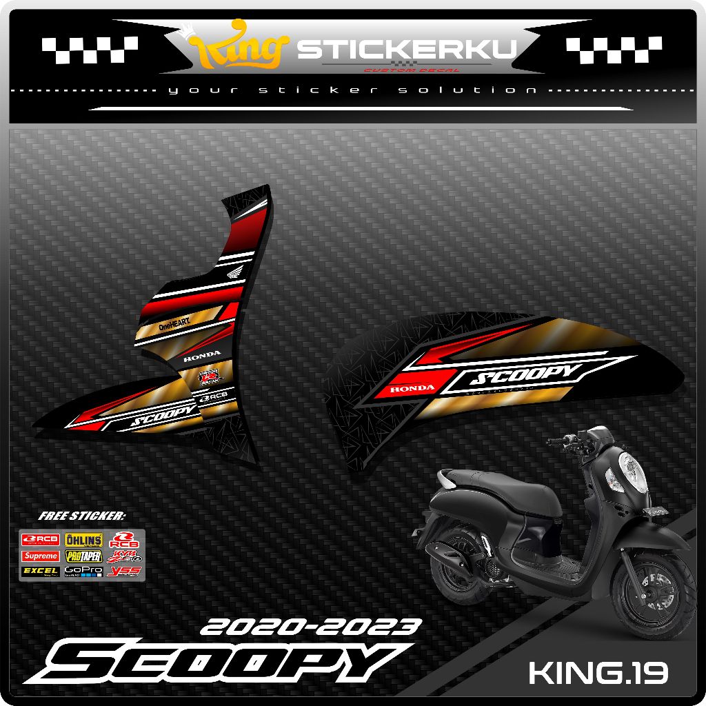 (COD) Stiker Scoopy New 2020-2023 Decal Striping Standar Scoopy New Premium Racing. KS.019