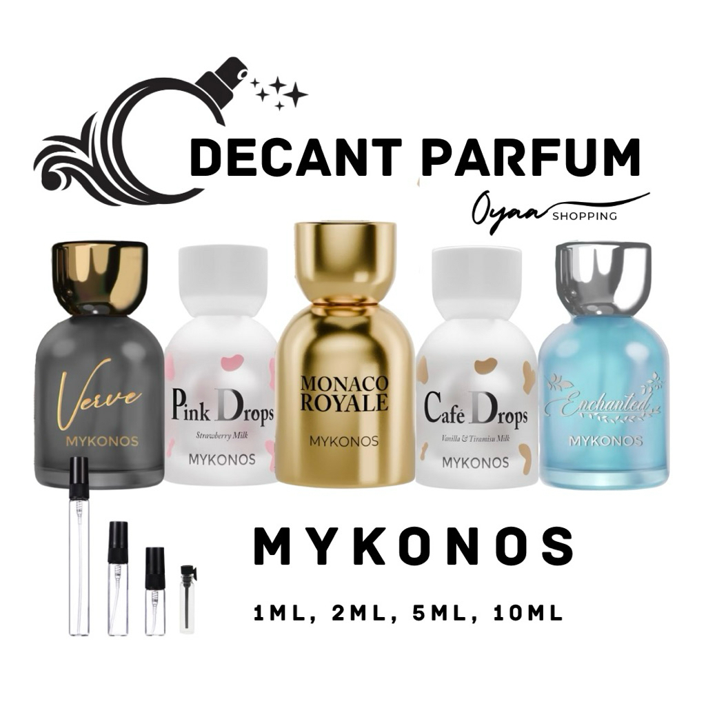 DECANT PARFUM - Mykonos Monaco Royale, Enchanted, Verve, Pink Drops, Cafe Drops 1ml 2ml 5ml 10ml 100