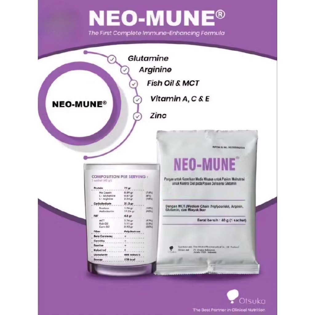 

SUSU NEOMUNE IMUNONUTRISI PALING LENGKAP DI INDONESIA PER BOX ISI 10 SACHET